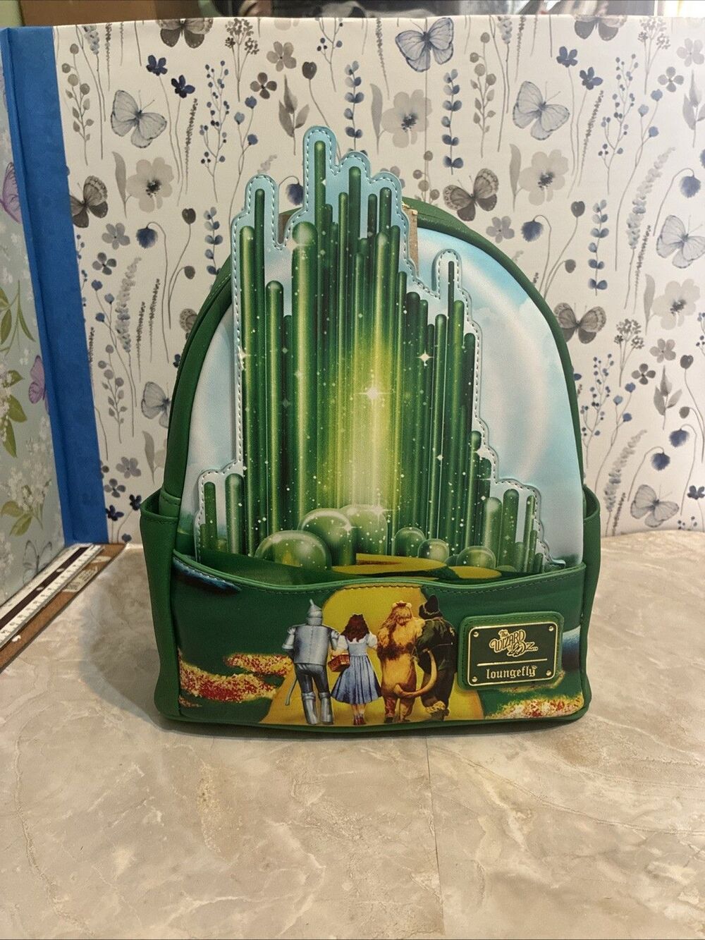 Loungefly The Wizard of Oz Emerald City Glow-in-the-Dark Mini Backpack